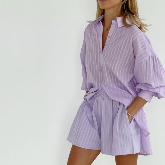 Yselia - Ensemble Chemise et Shorts Aérés