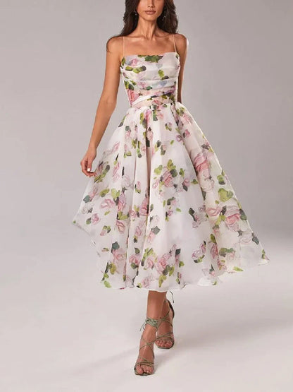Emilia | Robe Élégante Sans Manches Imprimée