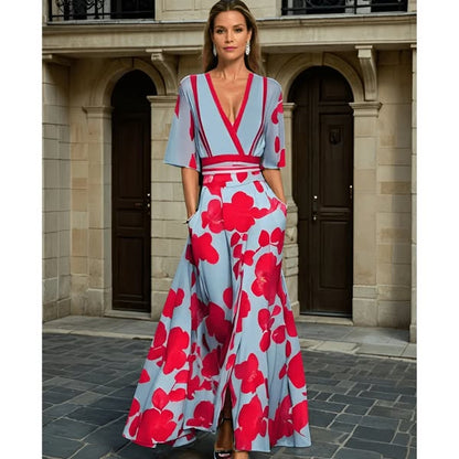 Evie - Robe Élégante avec Motif de Fleurs