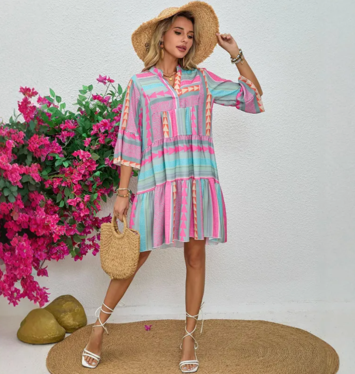 Aurora | Robe de Plage A-Line avec Décolleté en V (Presque épuisé)