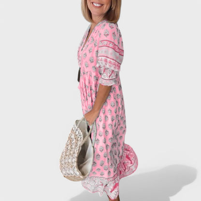 Marlena | Robe avec Décolleté en V et Silhouette en A