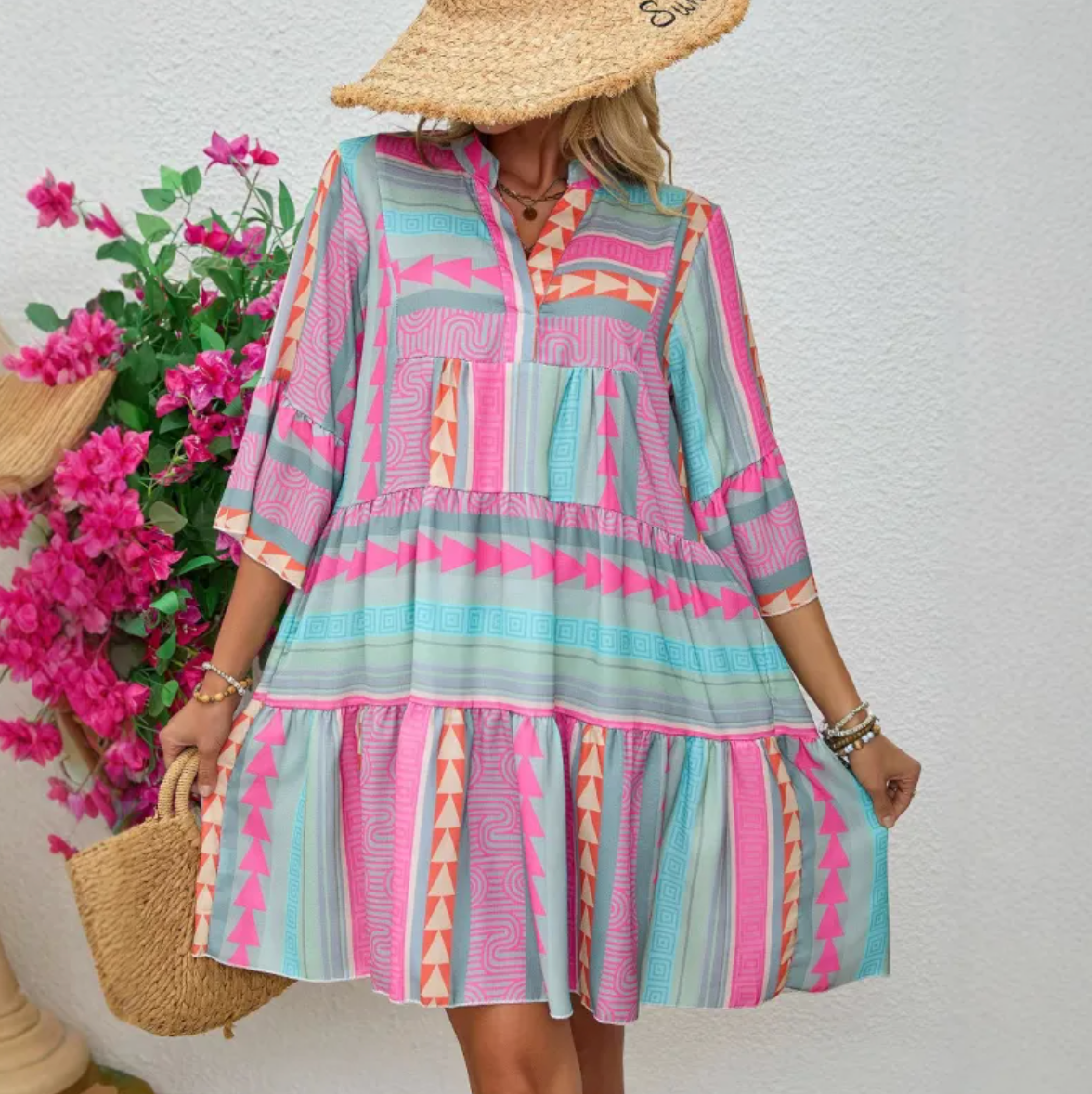 Aurora | Robe de Plage A-Line avec Décolleté en V (Presque épuisé)