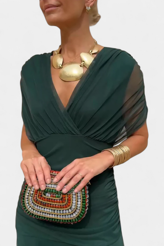 Florendra™ | Robe Longue Fleurie à Col V