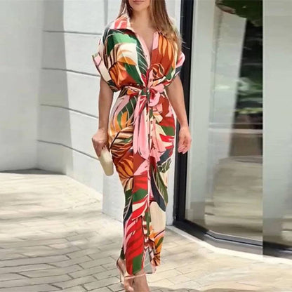 Fern - Robe à Col Volant et Taille Haute