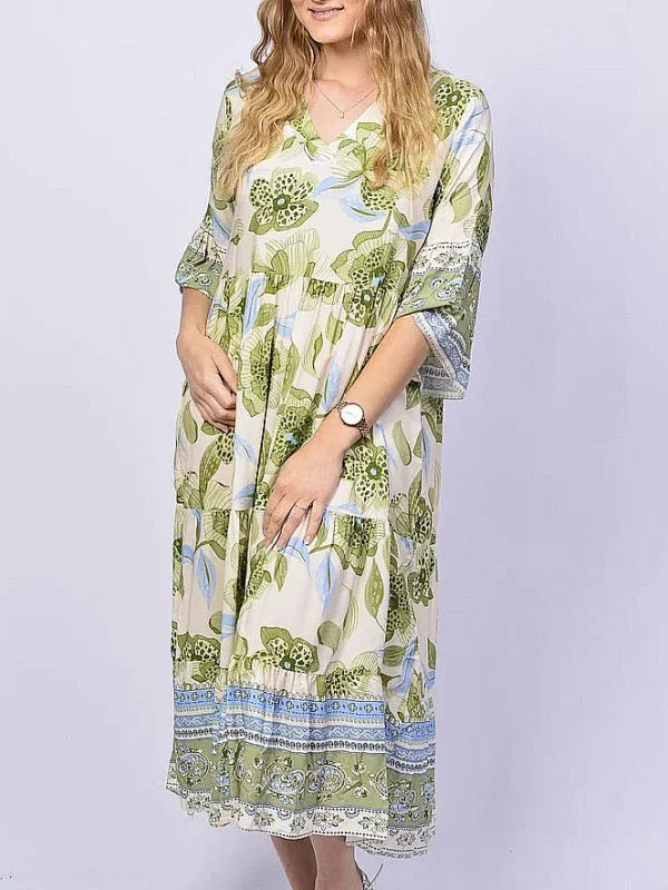 AROME - ROBE AVEC DÉCOLLETÉ EN V ÉLÉGANT