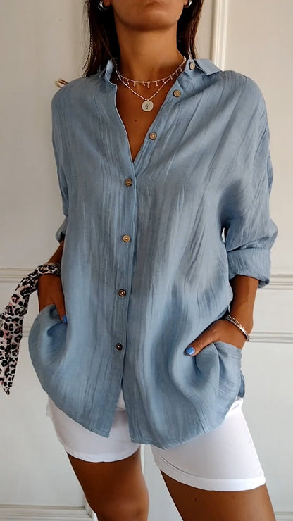 Sasha | Chemise Élégante avec Style Plissé