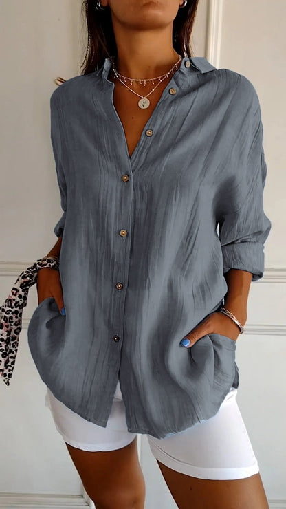 Sasha™ | Chemise Plissée Élégante