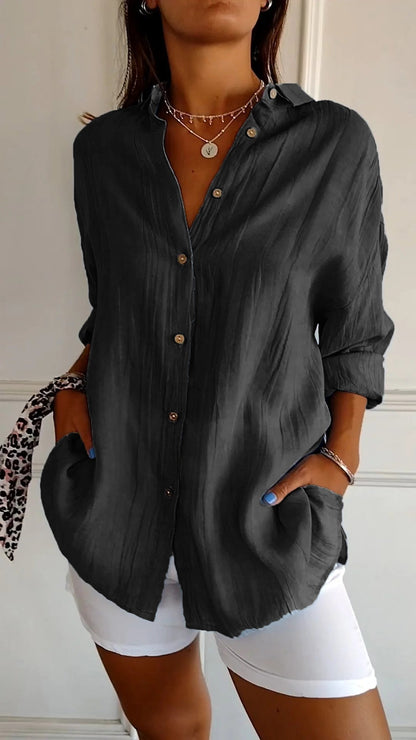 Sasha™ | Chemise Plissée Élégante