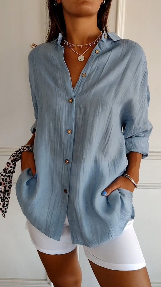 Sasha™ | Chemise Plissée Élégante