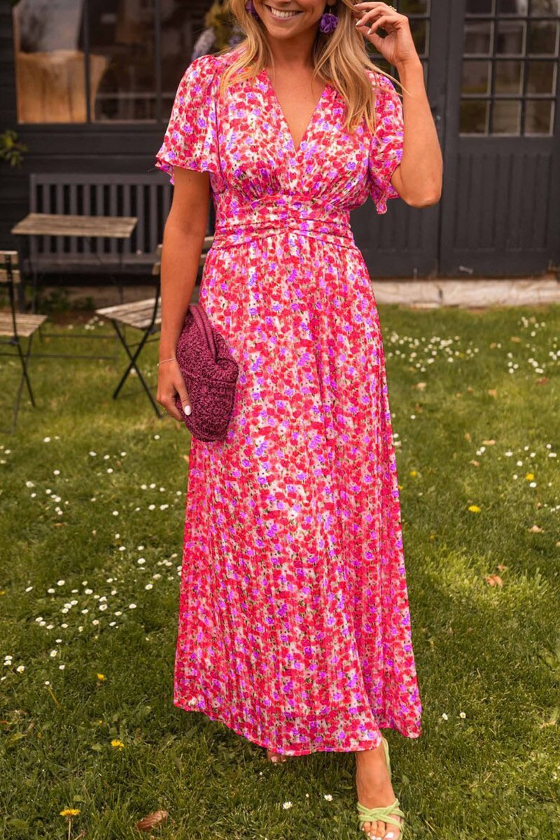 Pauline – Robe longue à imprimé floral