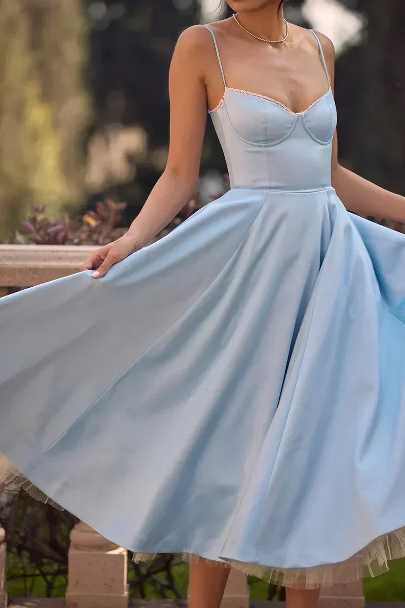Minerva - Robe Princesse de Luxe à Bretelles Spaghetti