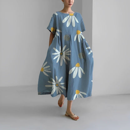 Naomi - Robe longue boho avec fleurs pour le printemps