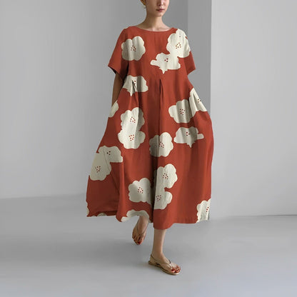 Naomi - Robe longue boho avec fleurs pour le printemps