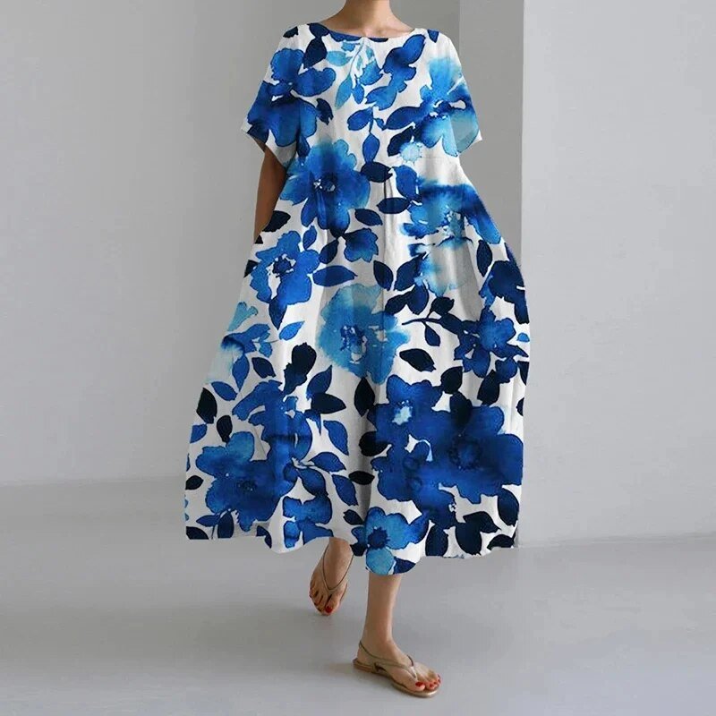 Naomi - Robe longue boho avec fleurs pour le printemps