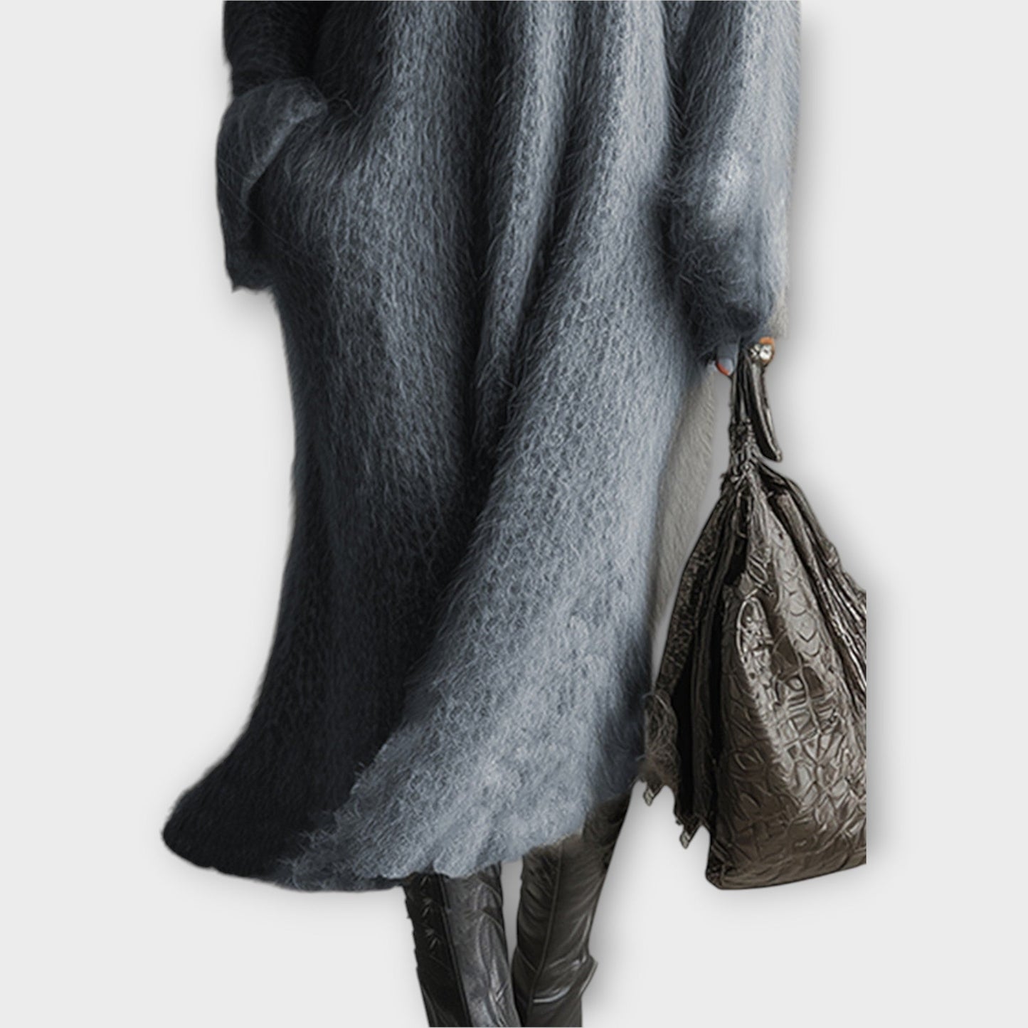 Robe Pullover Col V Fuzzy Luxe