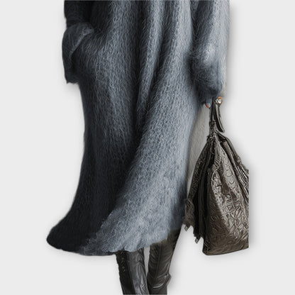 Robe Pullover Col V Fuzzy Luxe