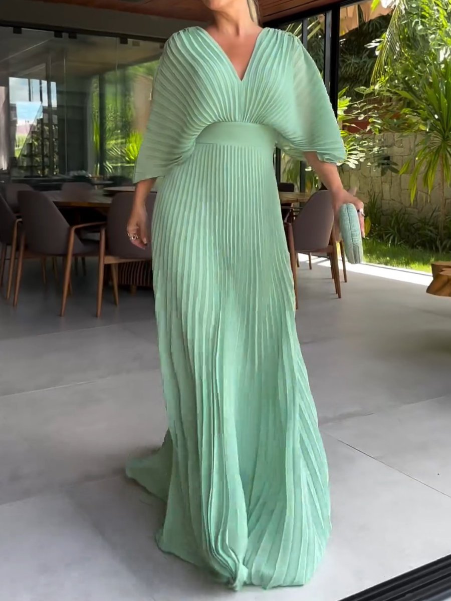 RIA™ - Robe Maxi avec Côtes Flottantes
