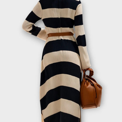 Robe Maxi à Rayures en Tricot