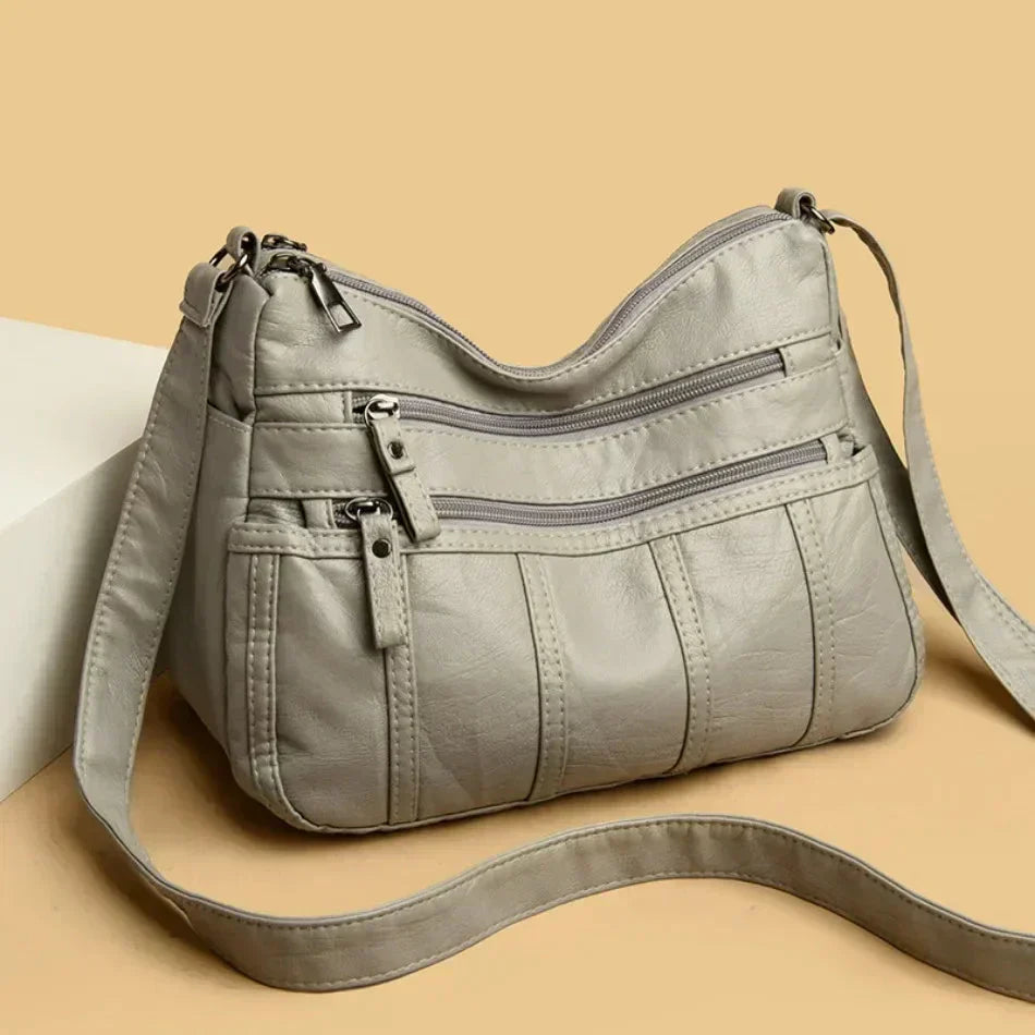 Oriana | Sac à Poche Multi-Couche en Cuir PU de Luxe