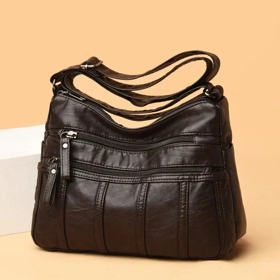 Oriana | Sac à Poche Multi-Couche en Cuir PU de Luxe