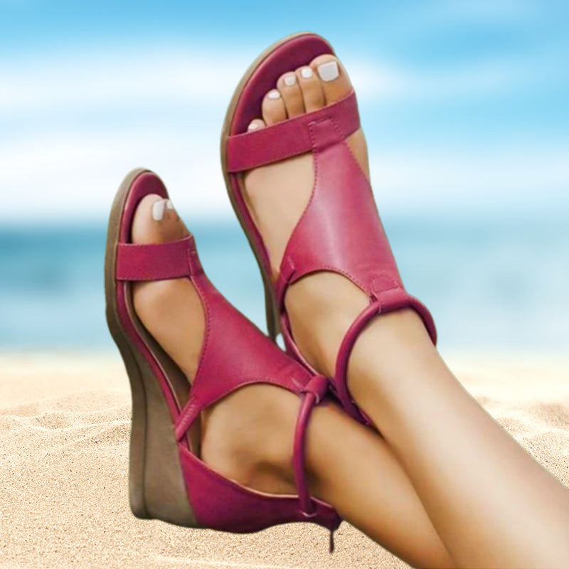 Anne – Sandales en cuir orthopédique à talon