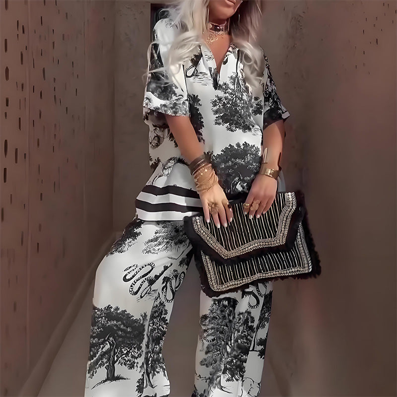 BIANCA – ENSEMBLE DE DEUX PIÈCES LUXE IMPRIMÉ