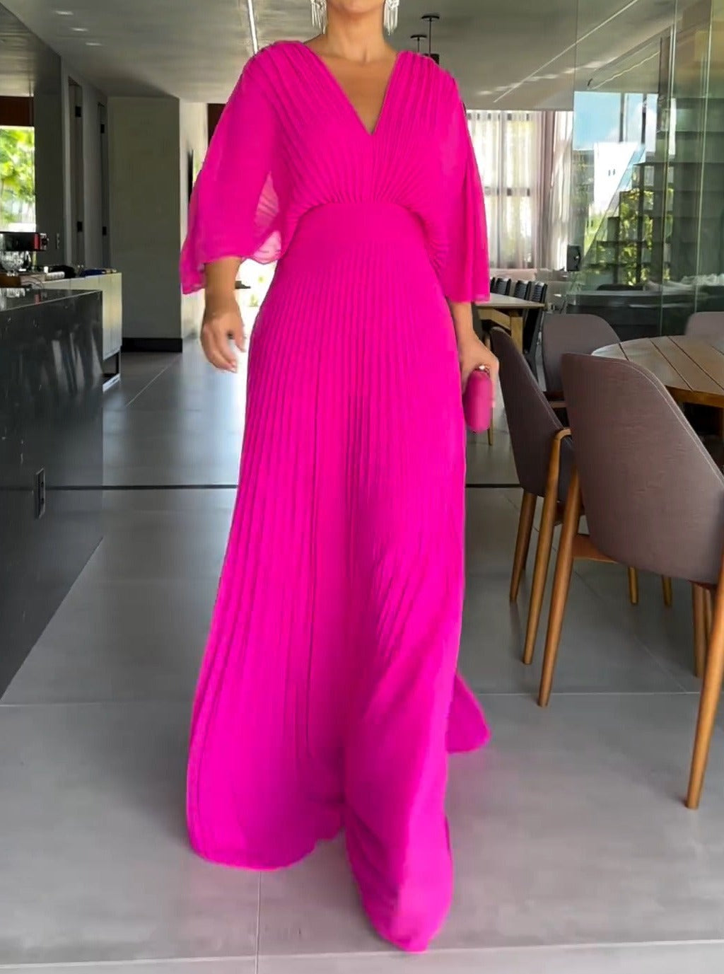 Sassa - Robe Maxi à Décolleté en V