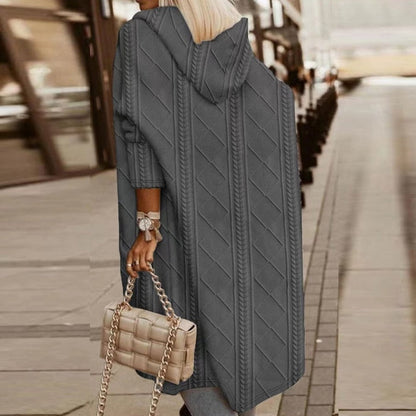 Kateri™ - CARDIGAN AVEC CAPUCHE LONG ET AJUSTEMENT DÉCONTRACTÉ