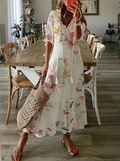 Ava™ | Robe Boho Élégante avec Couverture du Ventre